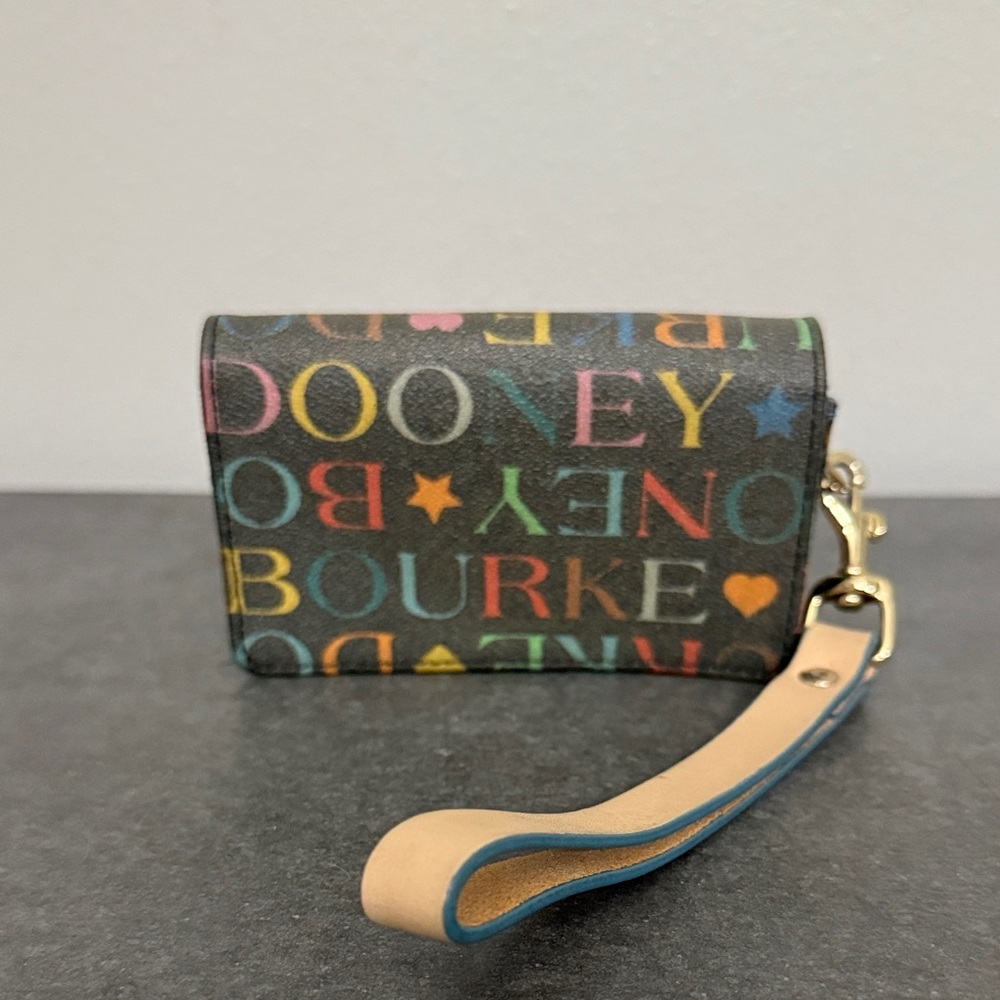 Preloved Dooney & Bourke Colorful Logo Wristlet